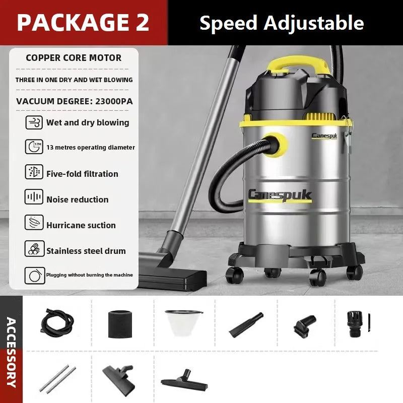 3 in 1 Vacuum Cleaner 3300W Wet and Dry Vacuum Cleaner Industrial Vacuum Cleaner for Hotels Malls Warehouses Car Washes