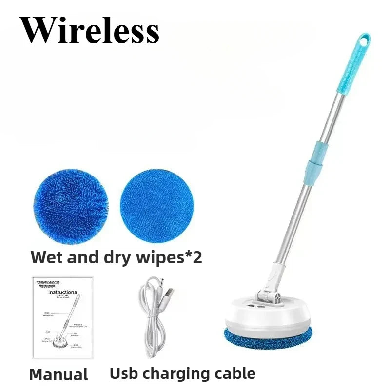 Car Electric Mop Cleaning Machine Automatic 2 in 1 Wet & Dry Home Cleaner Wireless Spin Mop Ceiling Door Windows Cleaning