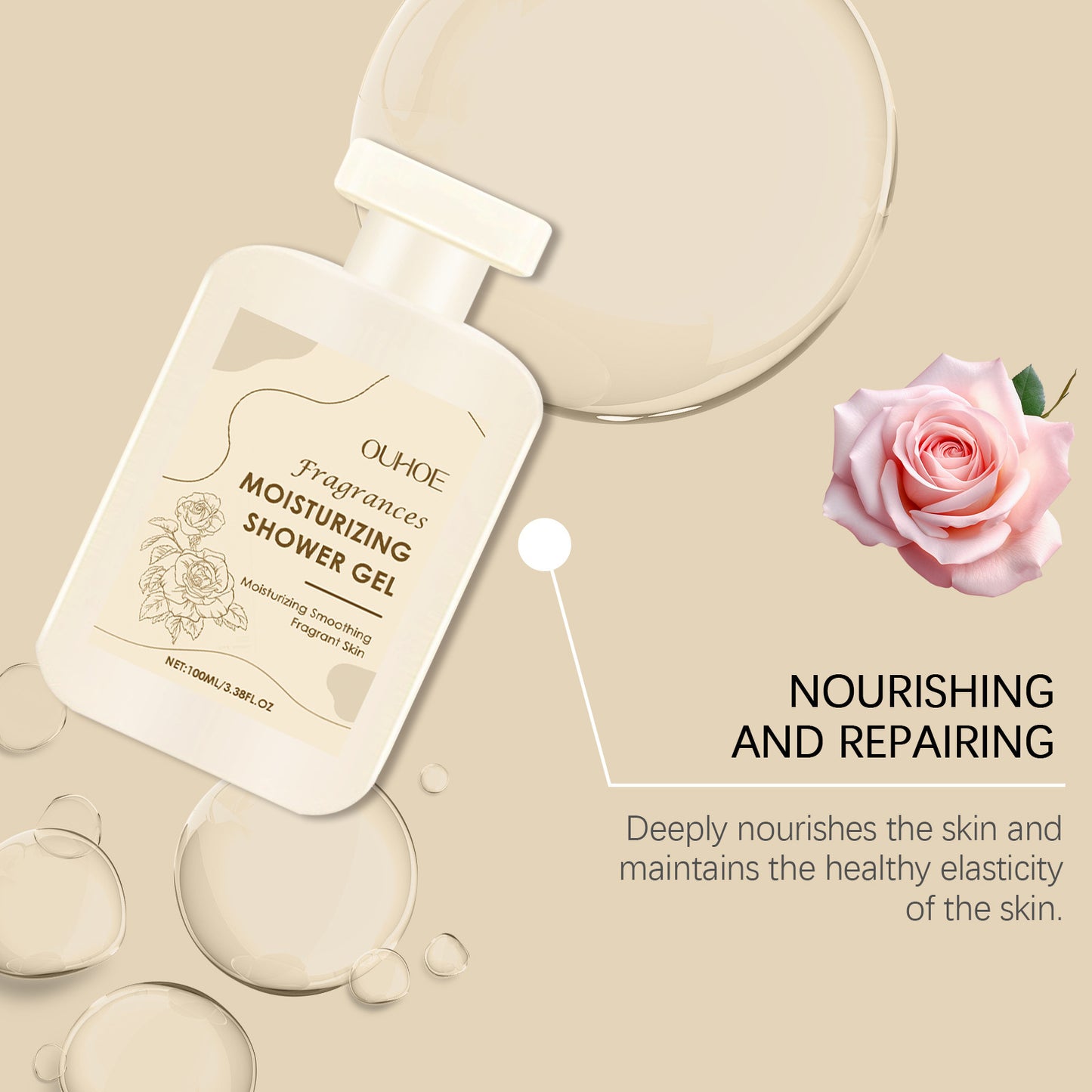 Body Wash Perfume Long Lasting Fragrance Cleansing Moisturizing Refreshing Brighten Beautifying Bath Lotion Shower Gel Skin Care