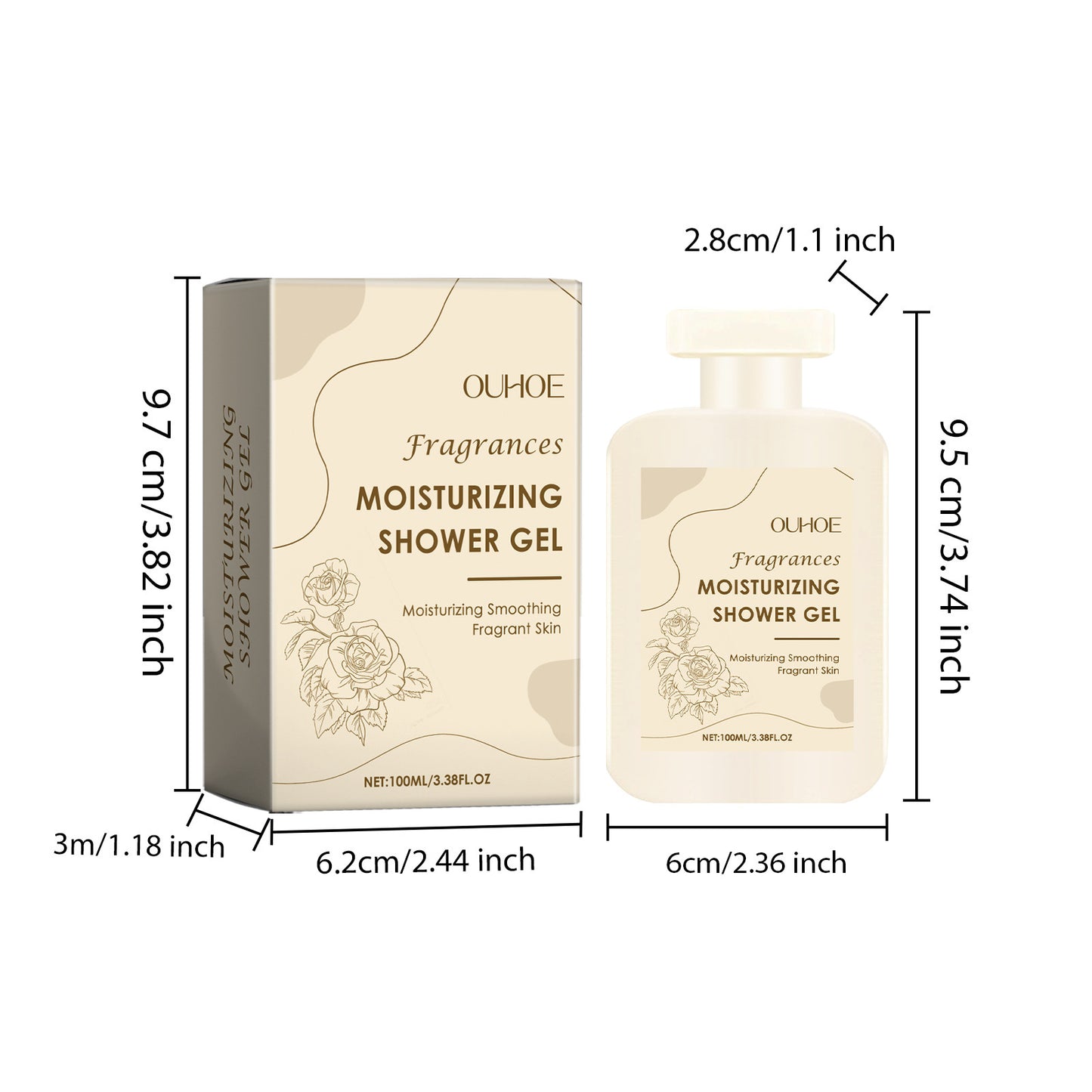 Body Wash Perfume Long Lasting Fragrance Cleansing Moisturizing Refreshing Brighten Beautifying Bath Lotion Shower Gel Skin Care