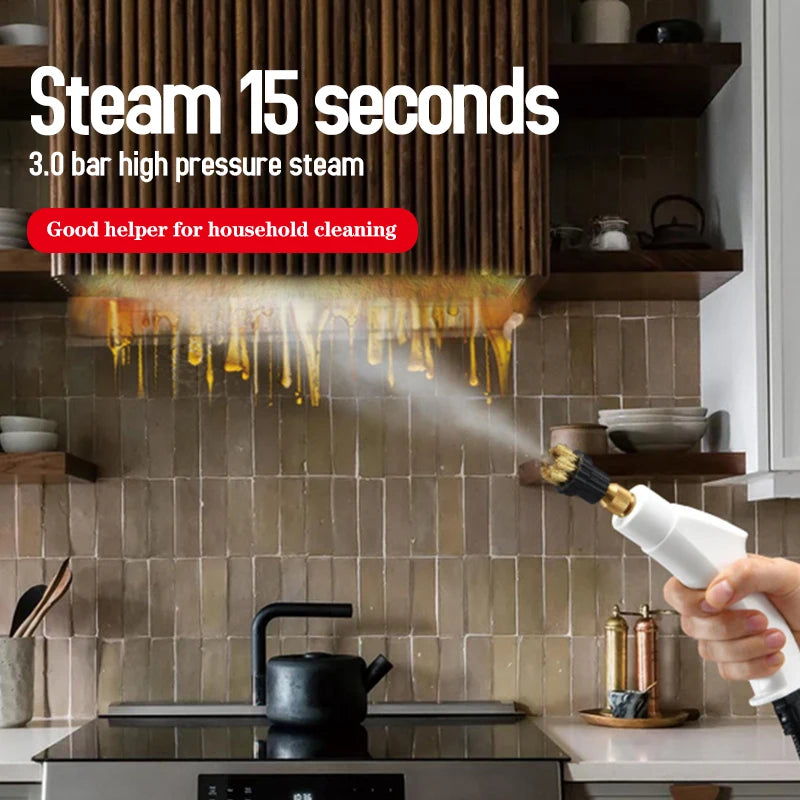Steam Cleaner High Pressure and Temperature Steam Mop Sterilization Handhled Household Air Conditioner Kitchen Hood Car Washer