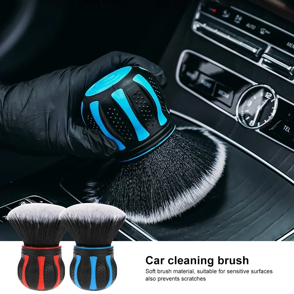 Soft Ergonomic Grip Reusable Crevice Brush - Effective Cleaning Tool for Car Interior, Leather, Keyboards, Air Vent - Convenient