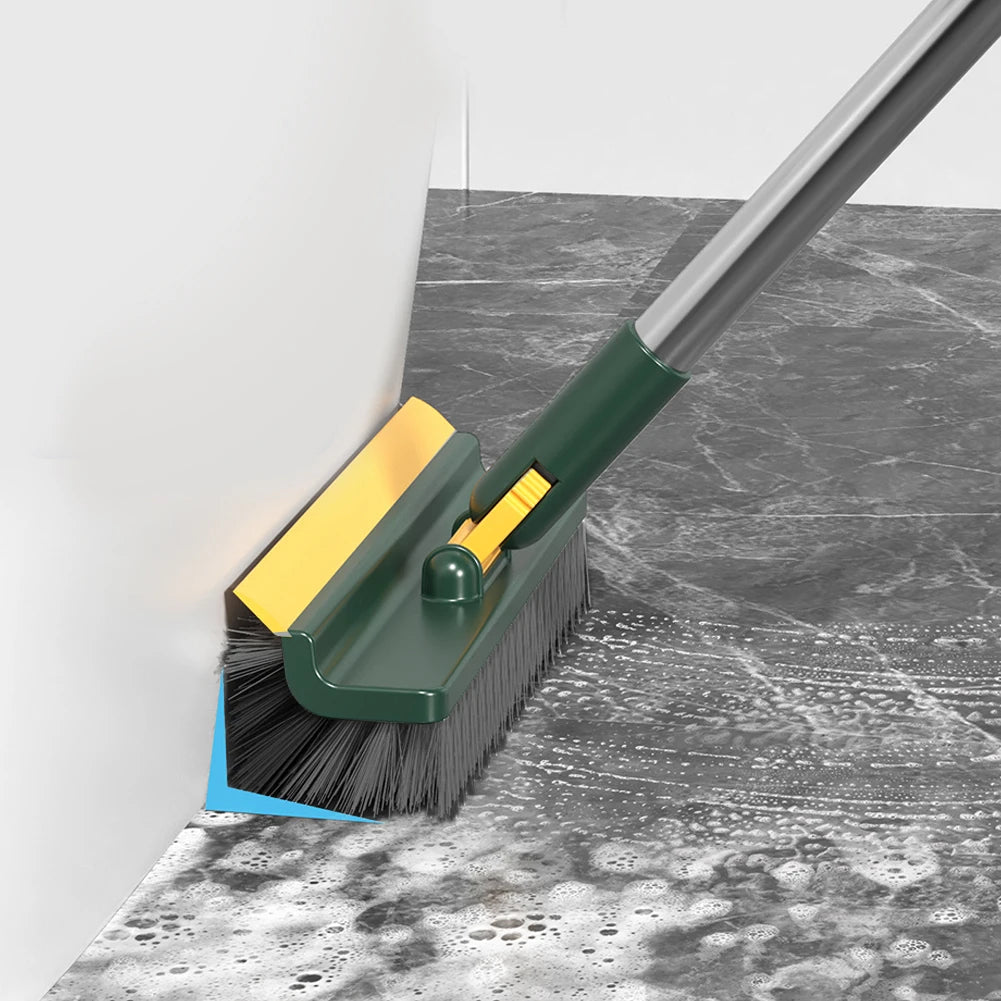 Floor Scrub Brush 3 in 1 Long Handle Removable Adjustable Wiper Broom Tools Tile Magic Squeegee Cleaning Kitchen Bathroom Brush