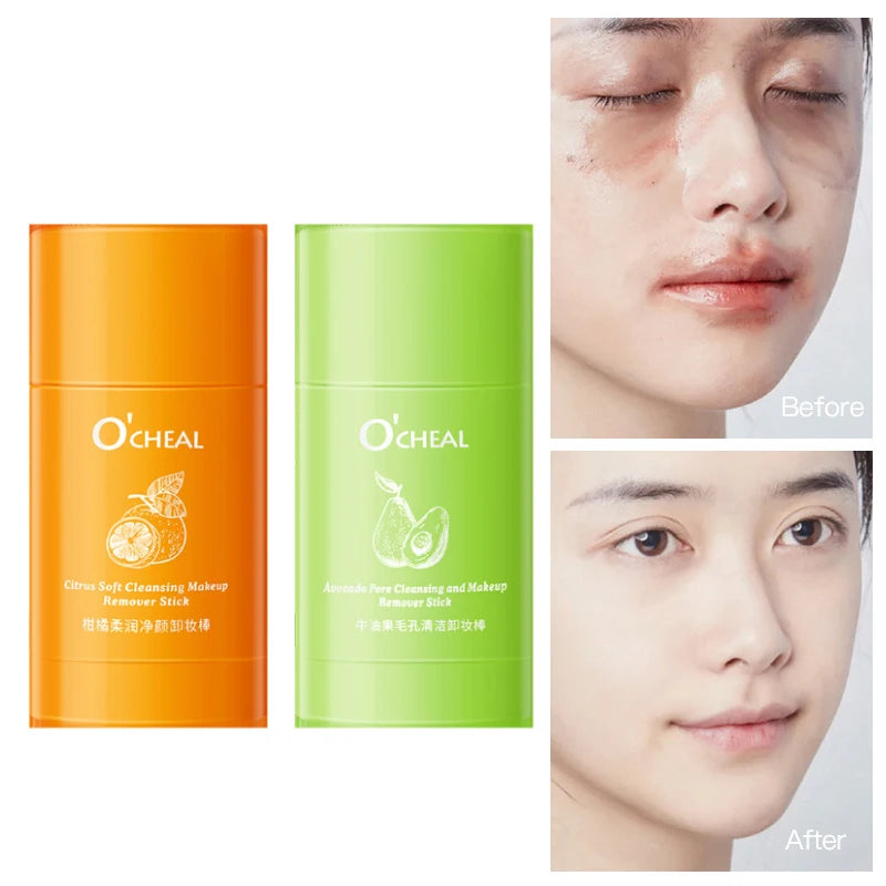 OCHEAL Avocado Cleansing Balm & Citrus Cleansing Stick - Gentle Makeup Remover, Suitable for Sensitive Skin,Cleansing cream