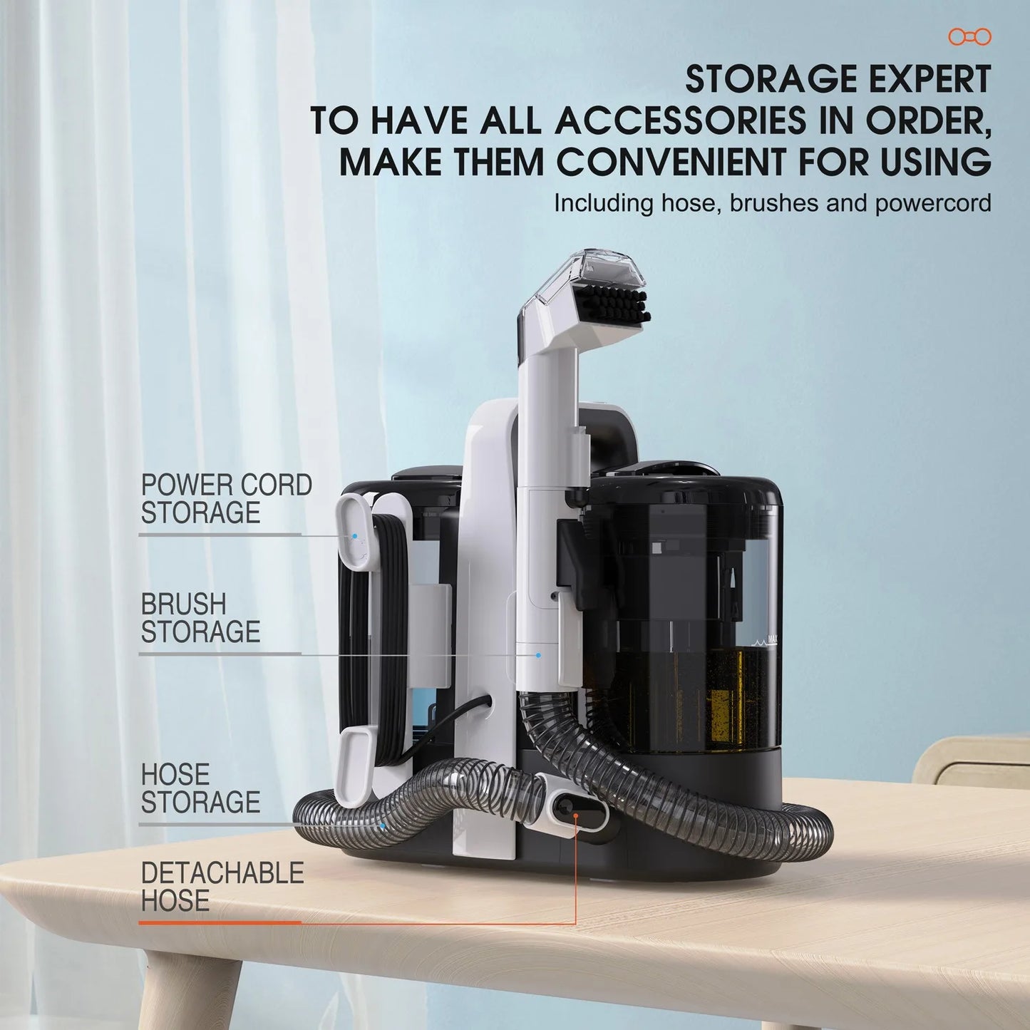 Handheld Portable Carpet Washer Vacuum Cleaner Spot Steam For Sofa And Car Carpet Fabric Cleaning Machine EU Plug