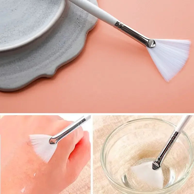 DIY facial mask brush set, soft smear brush, makeup tools, including soft fan, facial brush, acid smear brush
