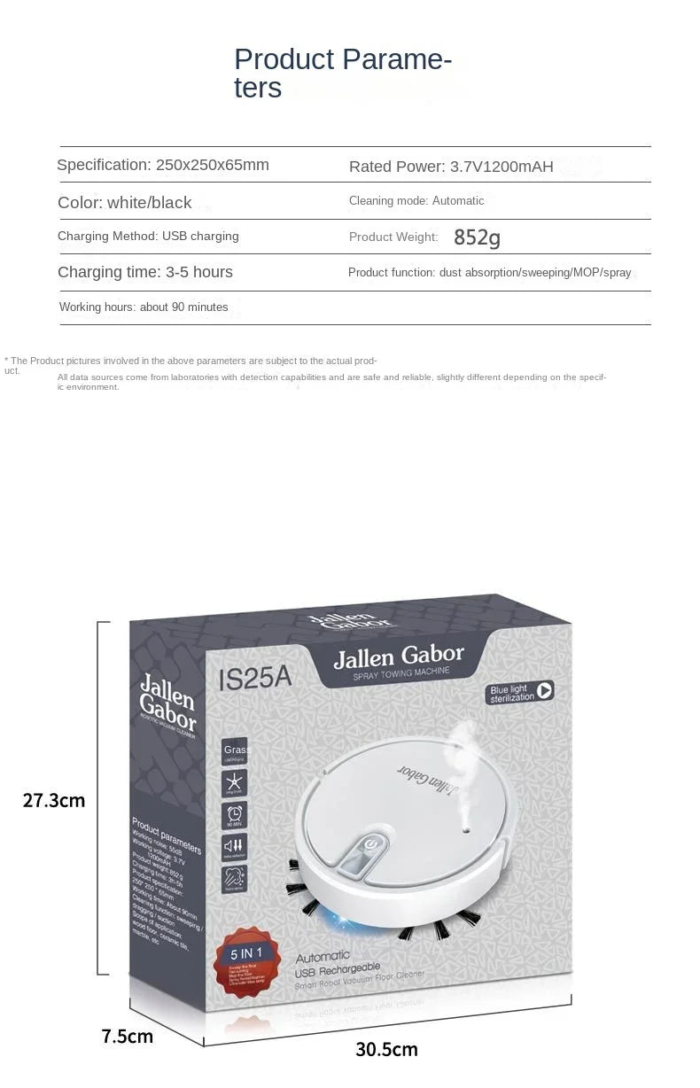 5-in-1 Wireless Smart Robot Vacuum Cleaner Multifunctional Super Quiet Vacuuming Mopping Humidifying For Home Use Home Appliance