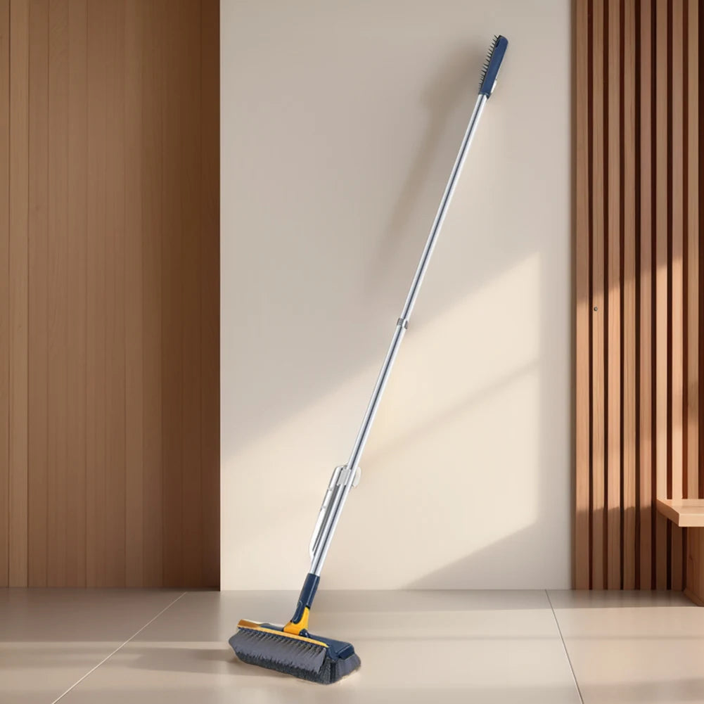 Floor Scrub Brush 3 in 1 Long Handle Removable Adjustable Wiper Broom Tools Tile Magic Squeegee Cleaning Kitchen Bathroom Brush