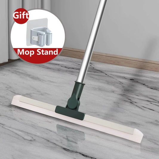 Large Floor Squeegee Broom Heavy Duty Scrubber for Kitchen Pool Tiles Garages Windows Pet Hair Removal Cleaning Corner Sweeping