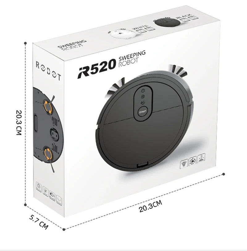 Robot Vacuum Cleaner 3-in-1 Electric Intelligent Pet Hair Cleaner Tool Usb Charging Convenient Mopping Household Home Machine