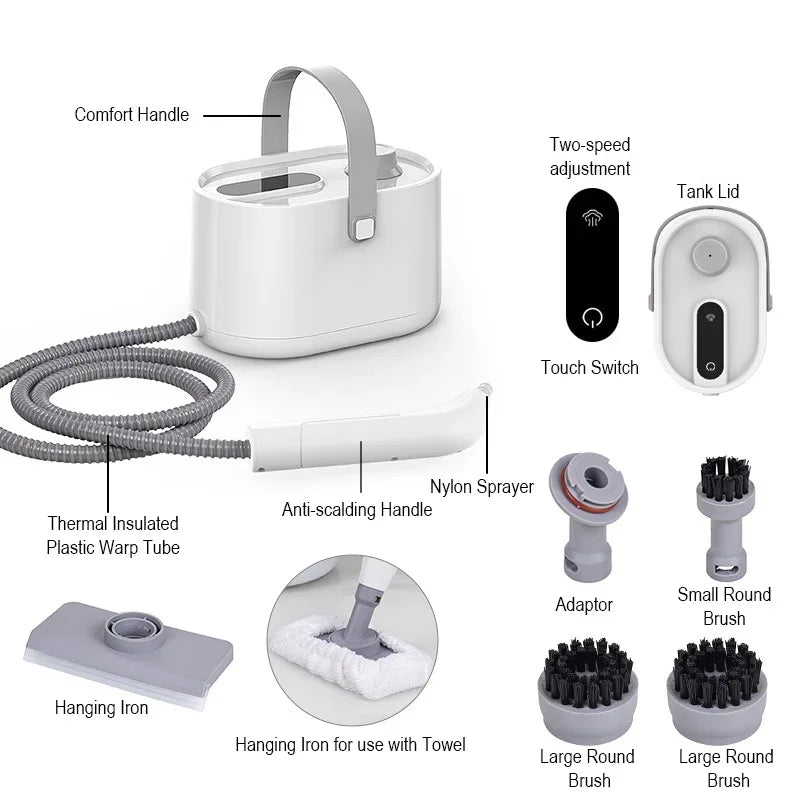 High Pressure Steam Cleaner 1200W Portable Handheld Steam Cleaner High Temperature Steam Cleaning Machine Kitchen Car 220V 110V