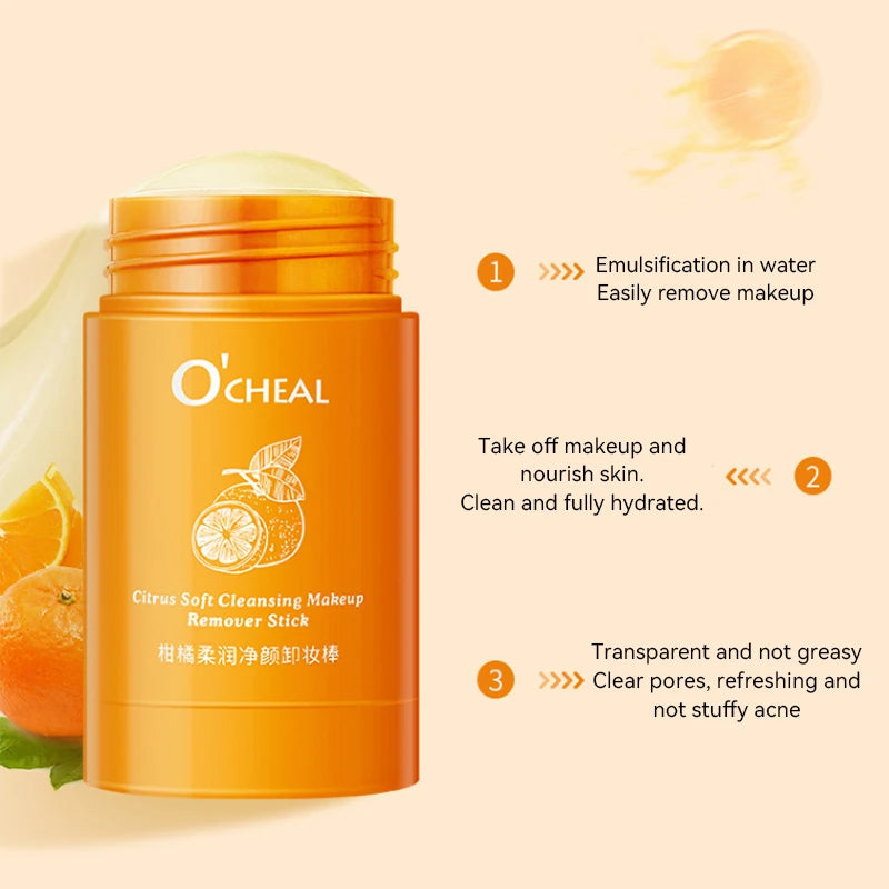 OCHEAL Avocado Cleansing Balm & Citrus Cleansing Stick - Gentle Makeup Remover, Suitable for Sensitive Skin,Cleansing cream