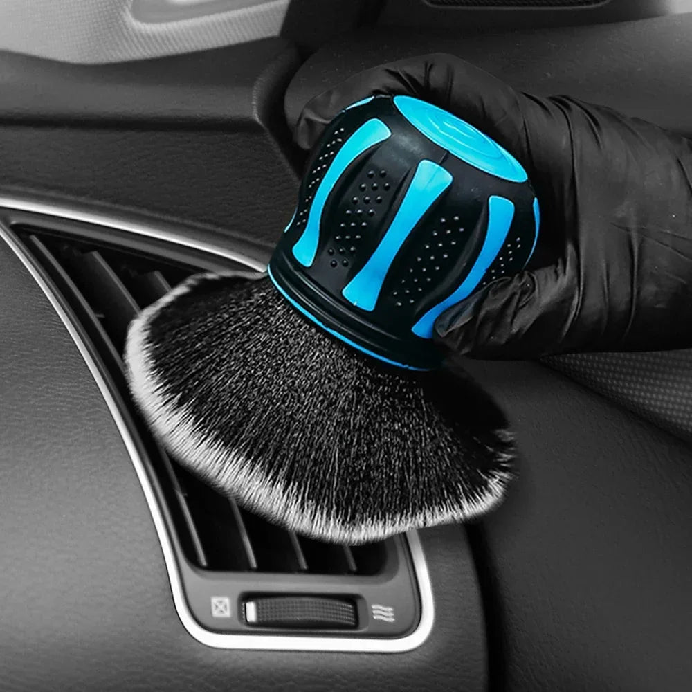 Soft Ergonomic Grip Reusable Crevice Brush - Effective Cleaning Tool for Car Interior, Leather, Keyboards, Air Vent - Convenient