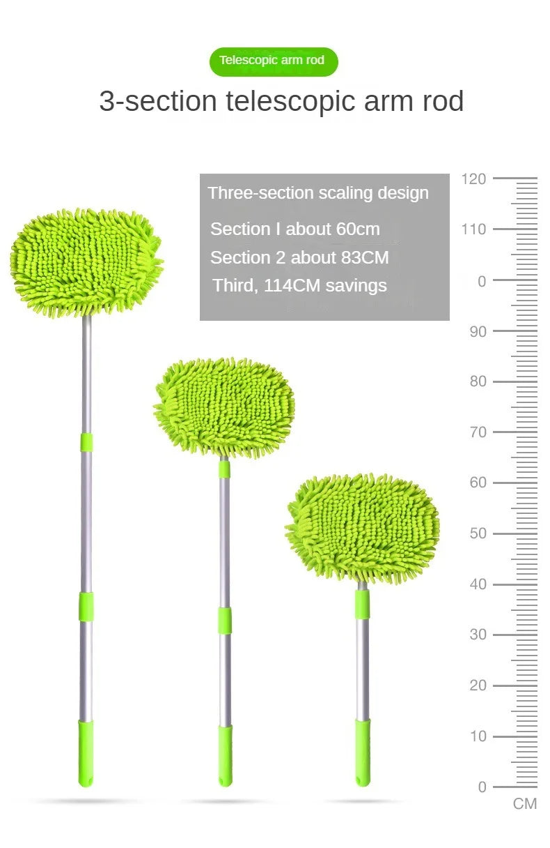 LEIBOO Car Cleaning Brush Detailing Super Absorbent Car Wash Brush Adjustable Telescoping Long Handle Clean Mop Auto Accessories