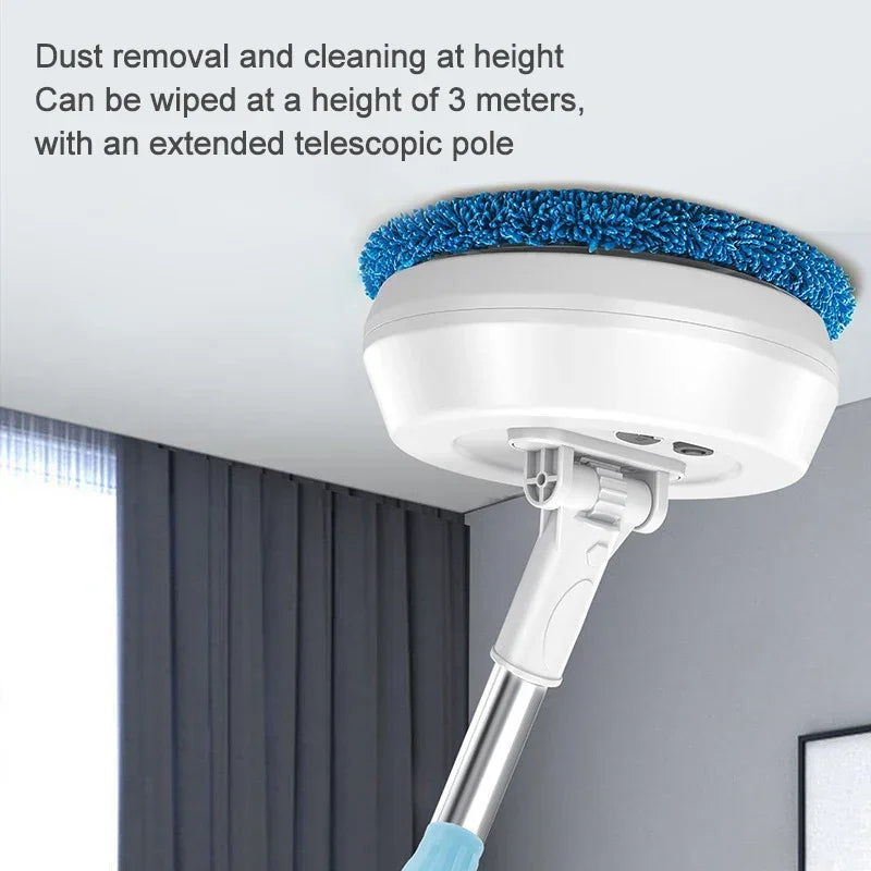 Car Electric Mop Cleaning Machine Automatic 2 in 1 Wet & Dry Home Cleaner Wireless Spin Mop Ceiling Door Windows Cleaning