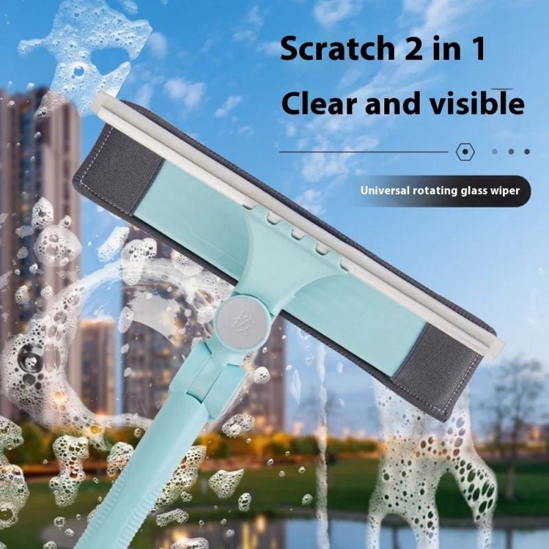 New Glass Cleaning Tool For Household Use Double-Sided Wiper Extended Window Wiper Rotating Glass Wiper Household Mop
