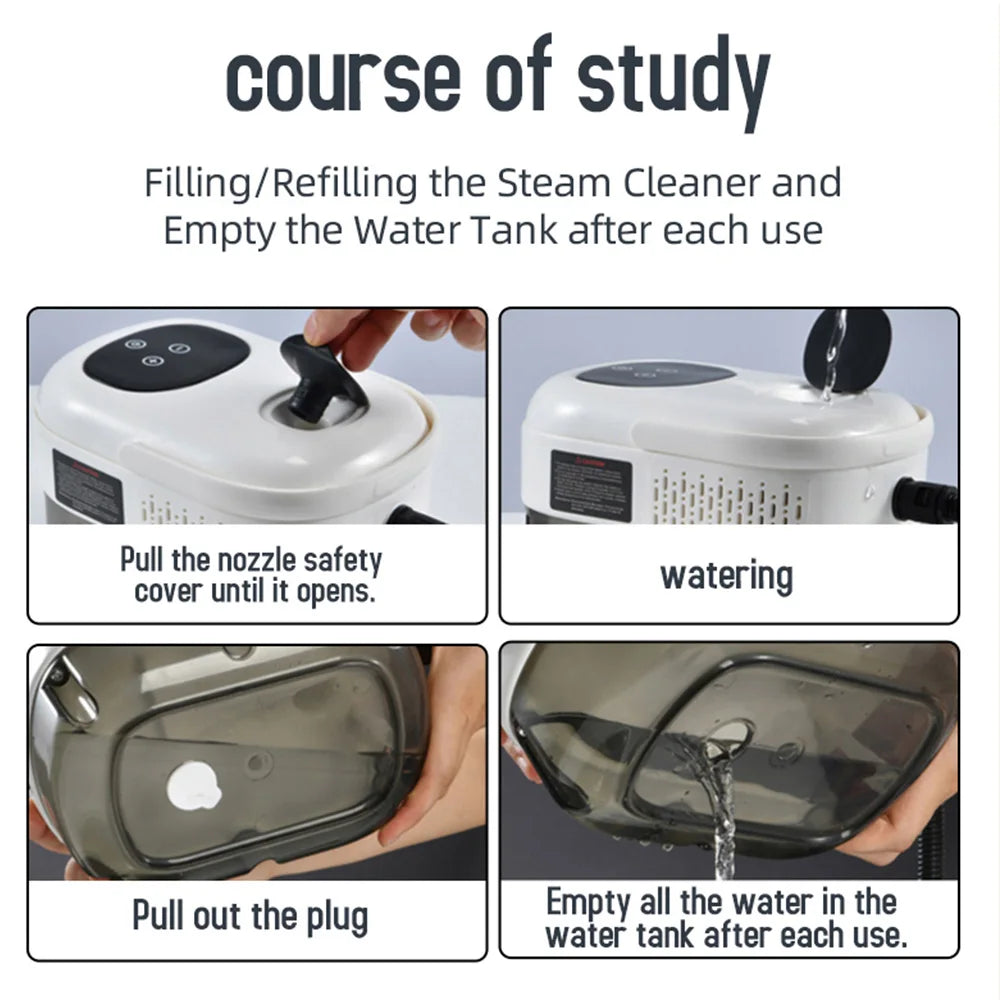 Steam Cleaner High Pressure and Temperature Steam Mop Sterilization Handhled Household Air Conditioner Kitchen Hood Car Washer