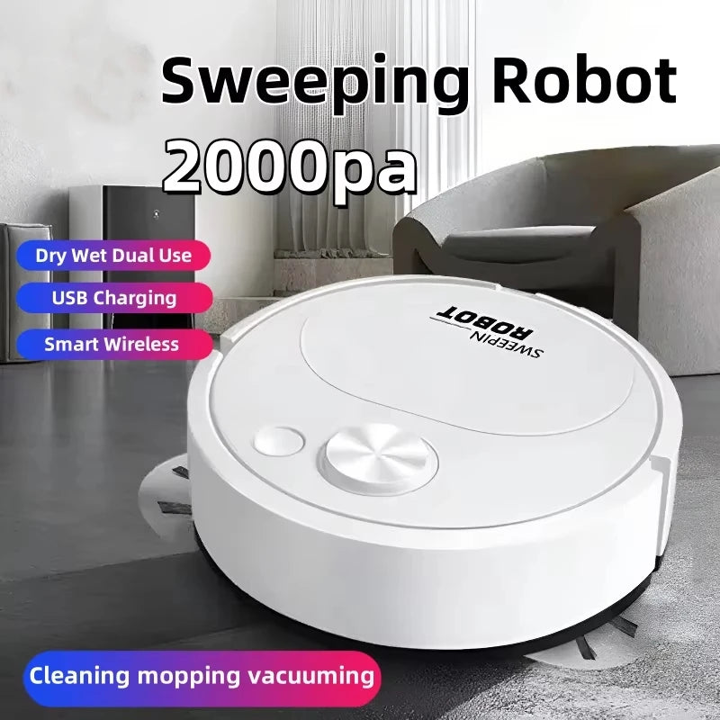 Sweeping Robot Smart Wireless 2000pa 3 In 1 Vacuum Cleaner Fully Automatic Cleaning Machine USB Charging For Home Office