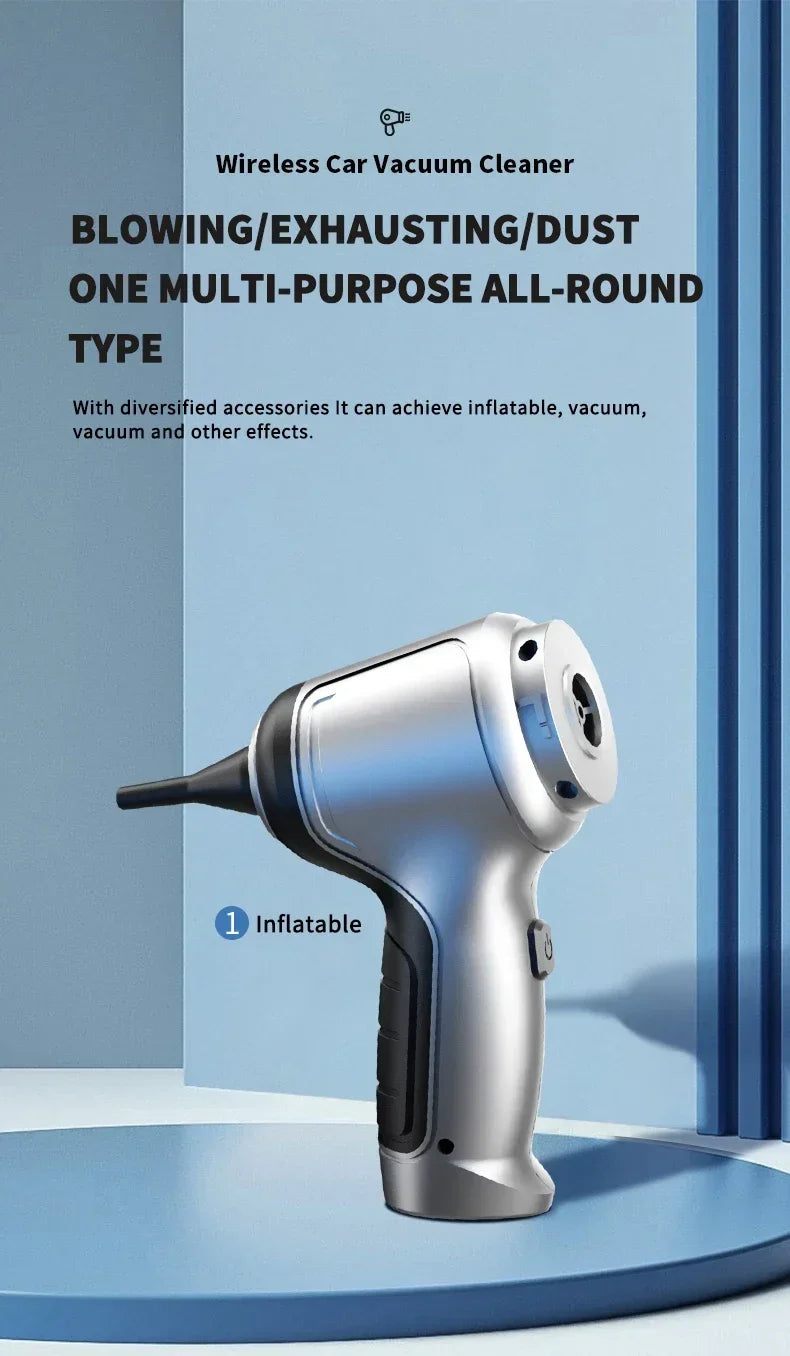 Car Vacuum Cleaner Portable Mini Vacuum Cleaner Strong Suction Wireless Handheld Robot Vacuum CleanerPowerful Blower ForCar Home