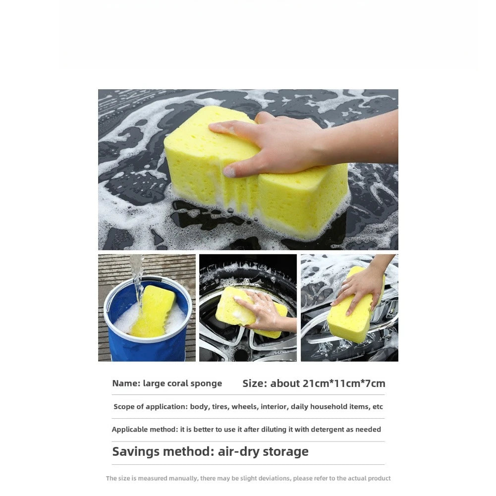 Coral Sponge Car Wash Sponge Cleaning Car Care Details Brush Cleaning Sponge Gloves Styling Cleaning Accessories Supplies