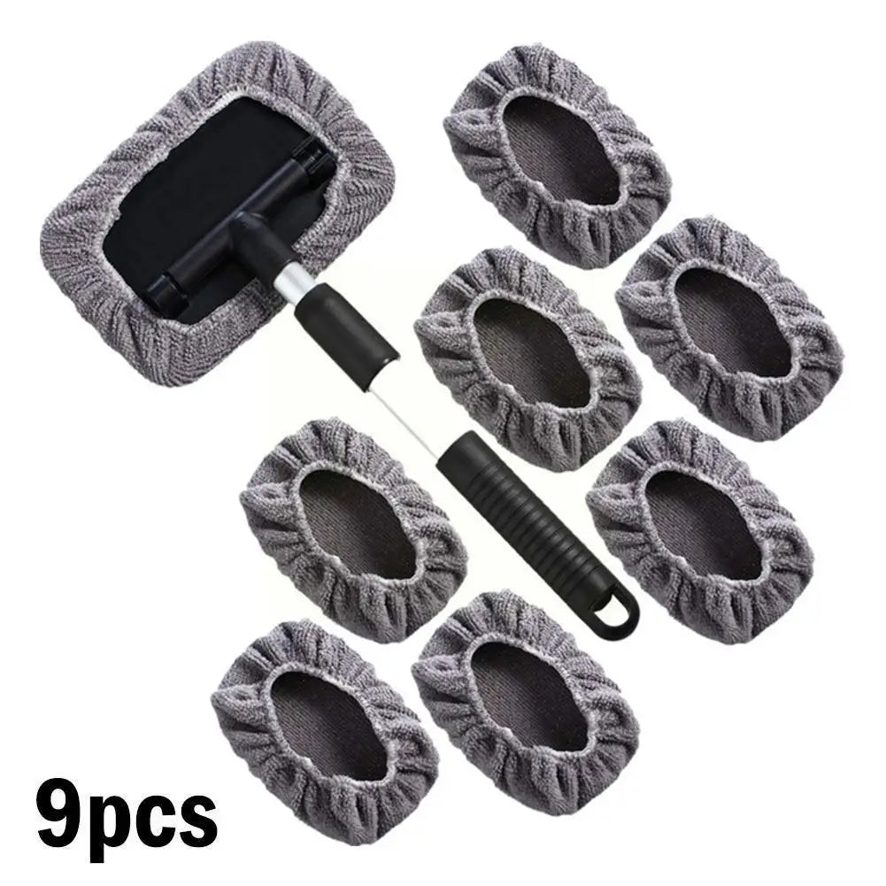 Car Mop Cleaning Windows Windshield Fog Cleaning Tool Washing Rag Window Wipe Home Office Duster Brush Auto Glass Cloth Cleaner