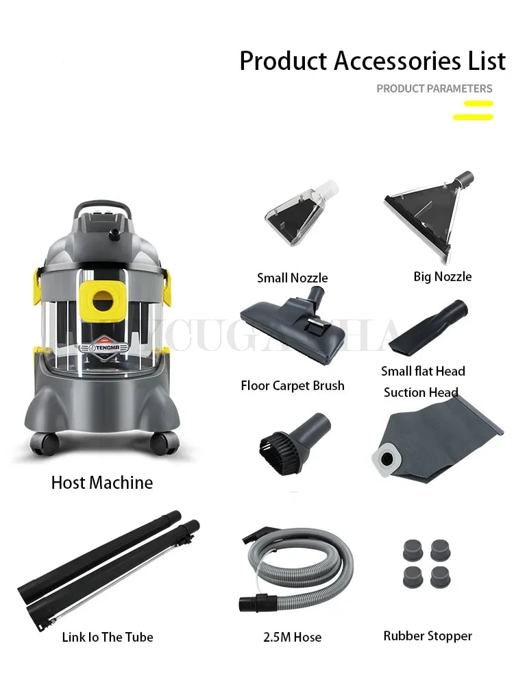 Professional Portable Six Cleaning Function In One Carpet Sofa Curtain Car Interior Mattress Vacuum Steam 1400W Cleaner Machine