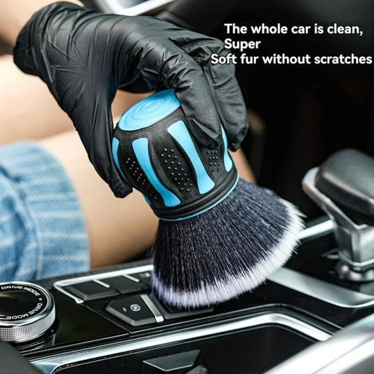 Soft Ergonomic Grip Reusable Crevice Brush - Effective Cleaning Tool for Car Interior, Leather, Keyboards, Air Vent - Convenient