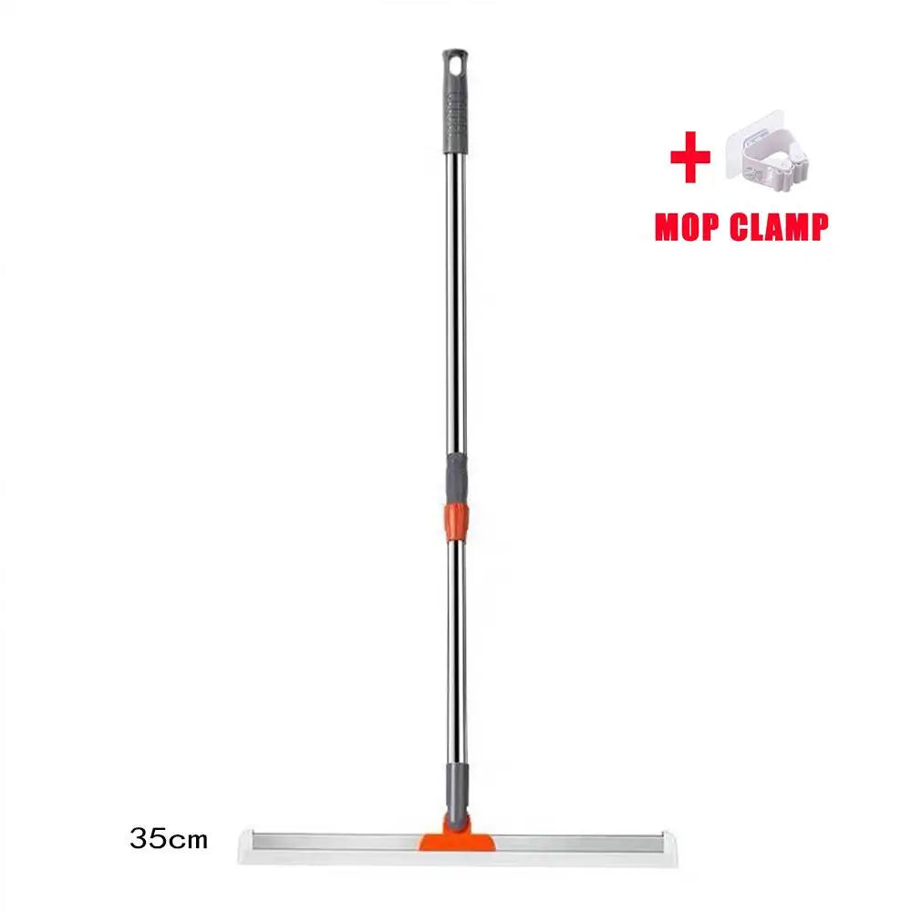 Large Floor Squeegee Broom Heavy Duty Scrubber for Kitchen Pool Tiles Garages Windows Pet Hair Removal Cleaning Corner Sweeping