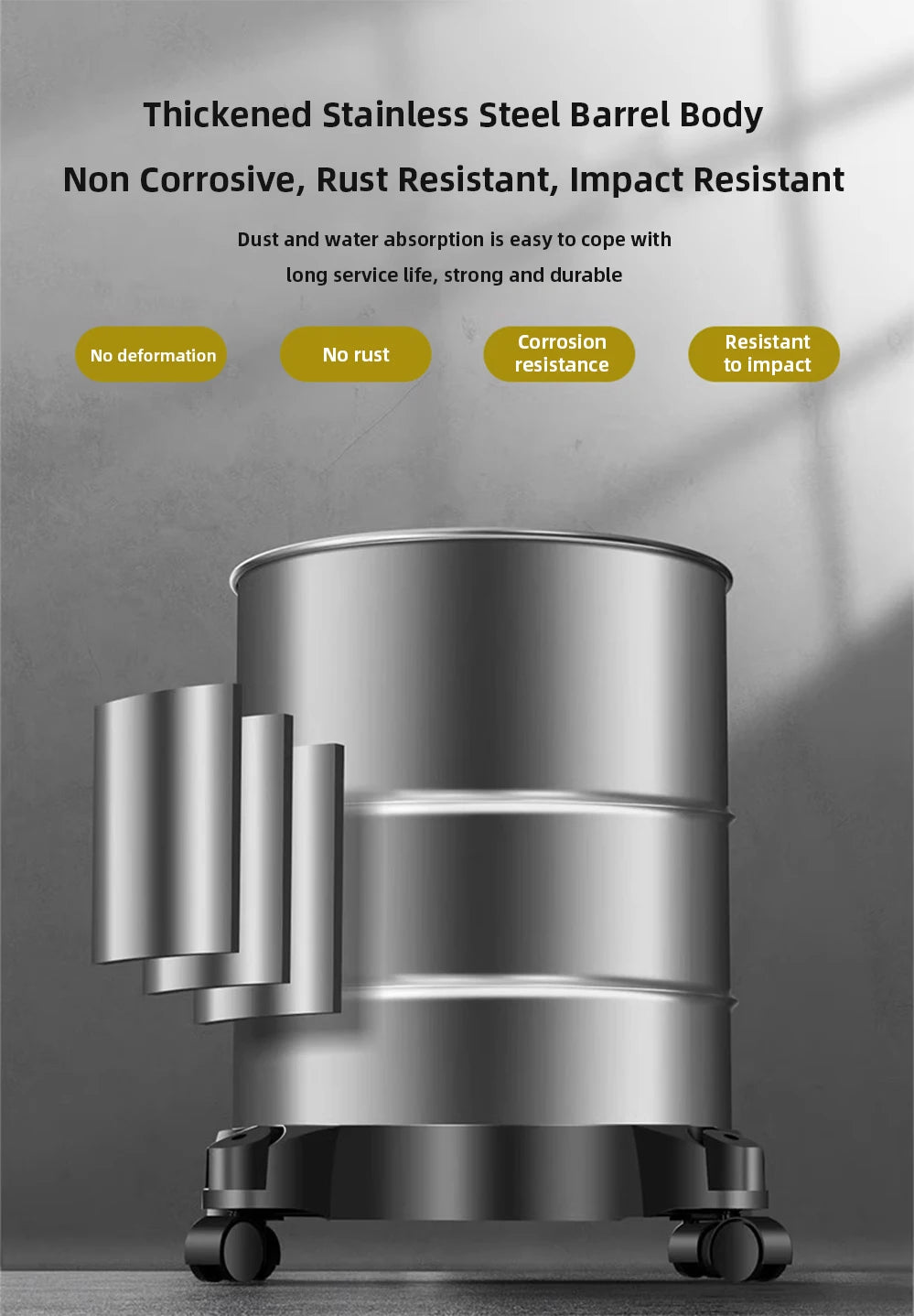 3 in 1 Vacuum Cleaner 3300W Wet and Dry Vacuum Cleaner Industrial Vacuum Cleaner for Hotels Malls Warehouses Car Washes