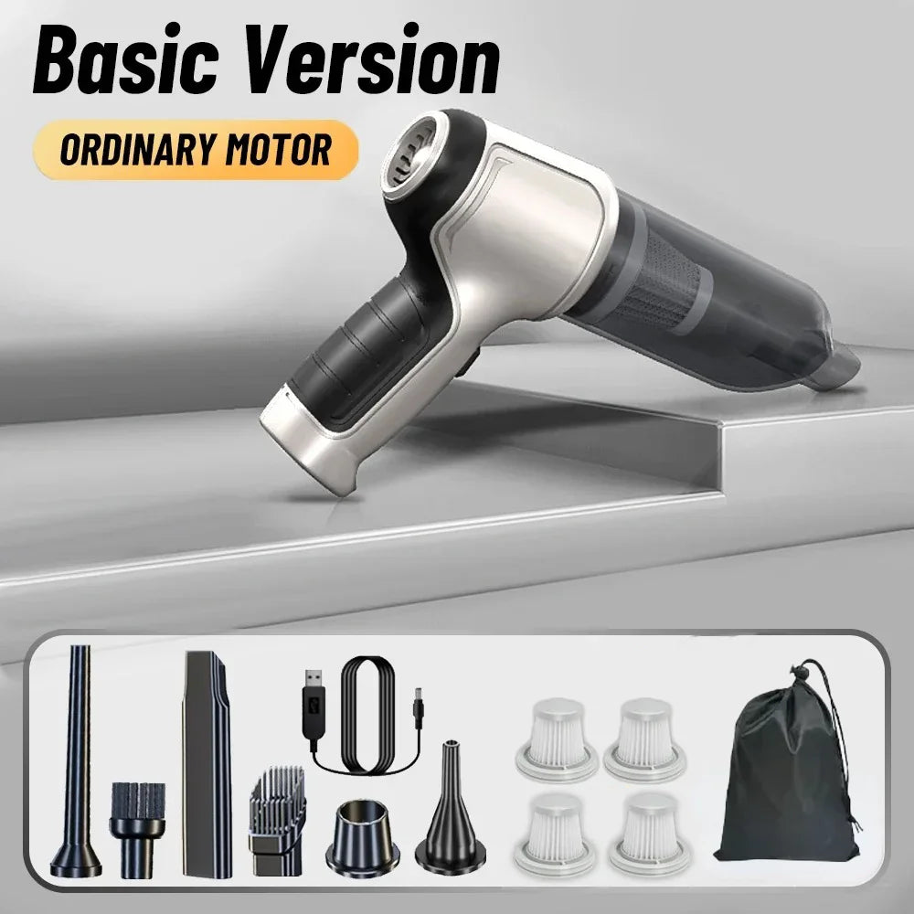 Car Vacuum Cleaner Portable Mini Vacuum Cleaner Strong Suction Wireless Handheld Robot Vacuum CleanerPowerful Blower ForCar Home