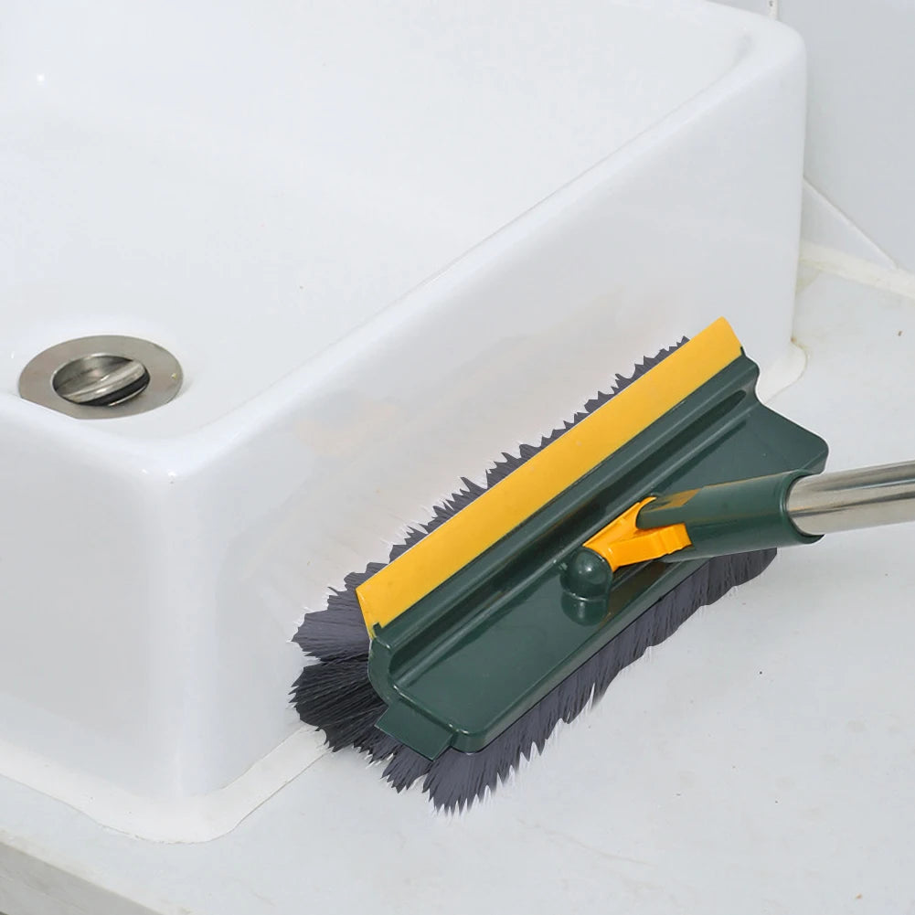 Floor Scrub Brush 3 in 1 Long Handle Removable Adjustable Wiper Broom Tools Tile Magic Squeegee Cleaning Kitchen Bathroom Brush