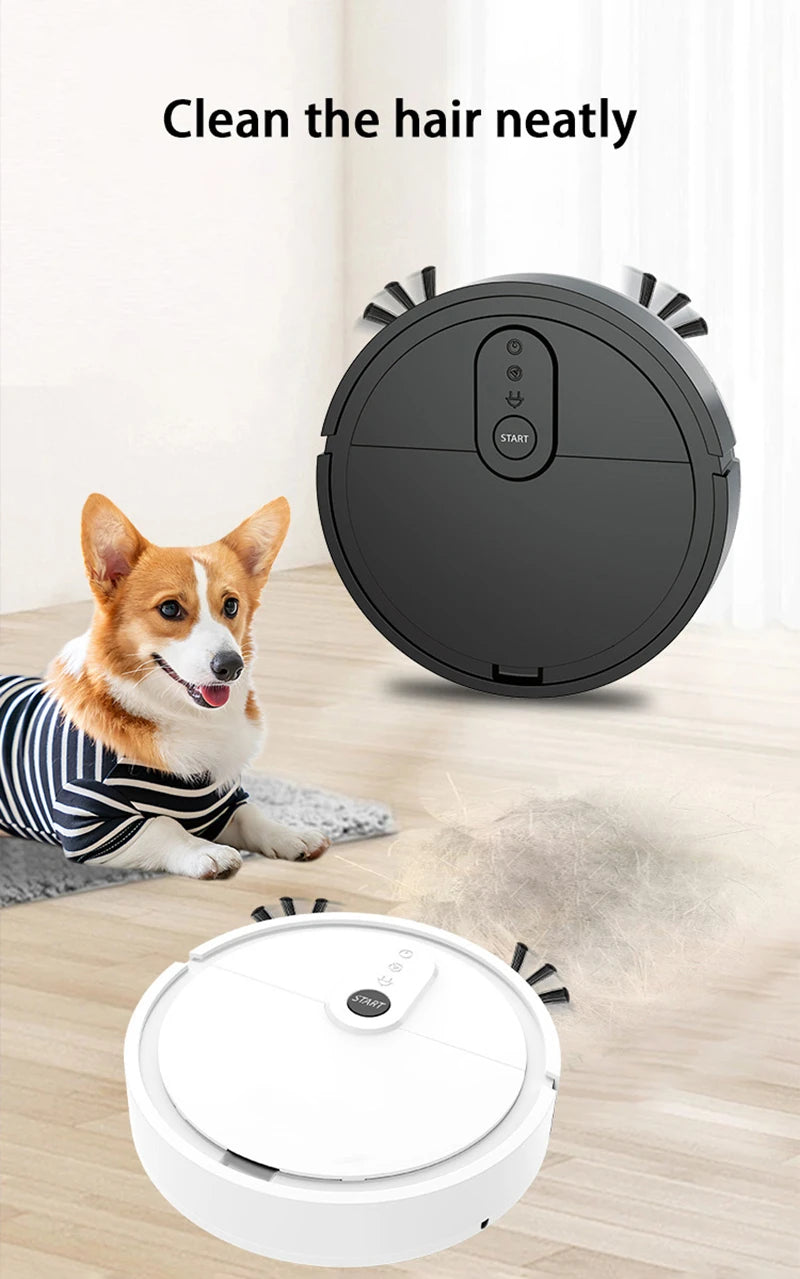 Robot Vacuum Cleaner 3-in-1 Electric Intelligent Pet Hair Cleaner Tool Usb Charging Convenient Mopping Household Home Machine