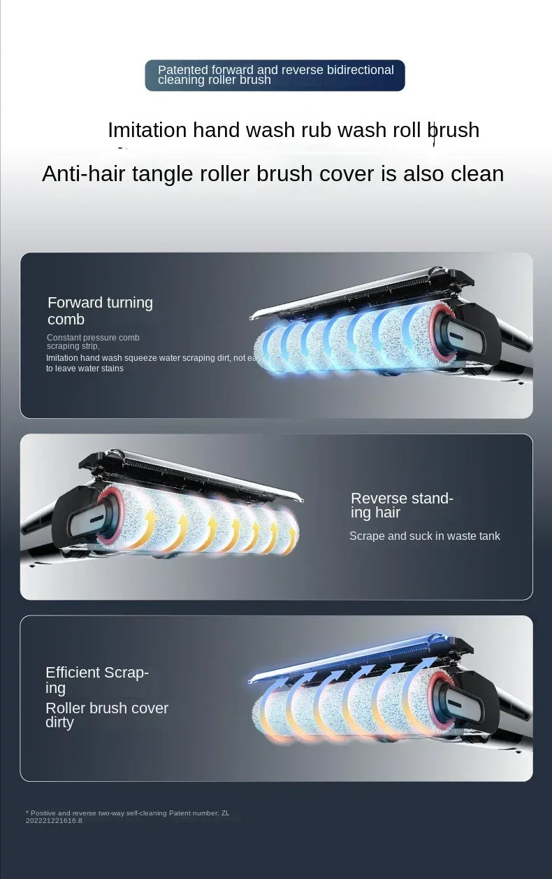 Dreame H30 Ultra Floor Scrubber, Hot Washing, Drying, Sterilizing, Lying Flat, Suction and Mopping, Integrated  Use