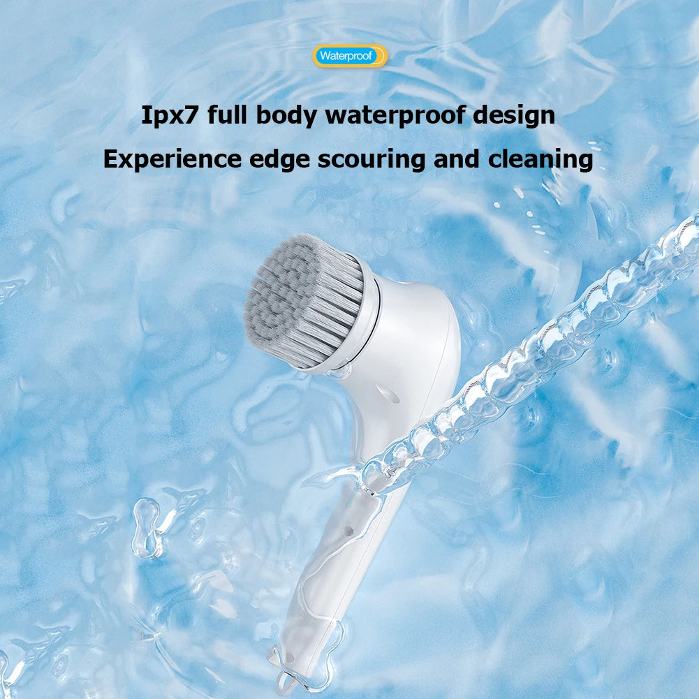 5-in-1Multifunctional Electric Cleaning Brush usb charging Bathroom Wash Brush Kitchen Cleaning Tool Dishwashing Brush Bathtub