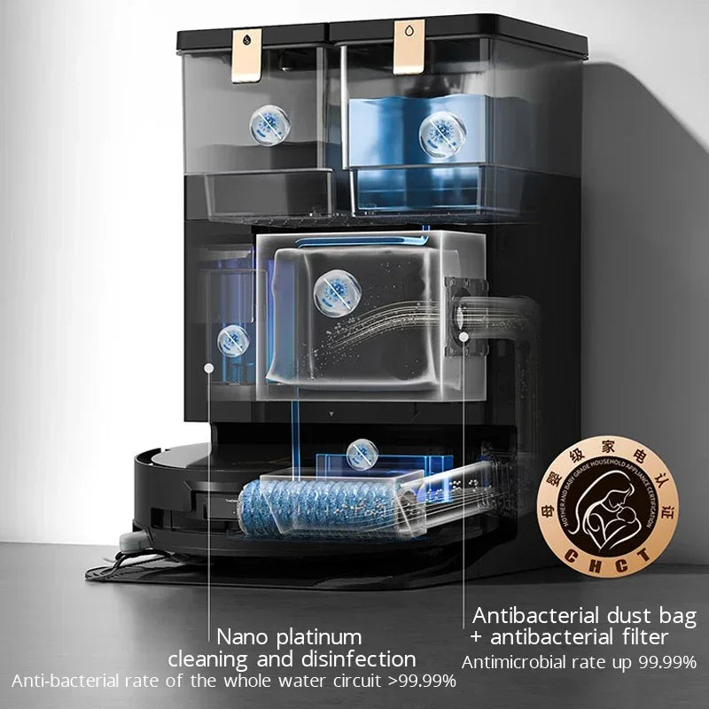 Ecovacs Deebot Vacuum Cleaner Robot X8 PRO PLUS AI Floor Scrubber Robot Self-cleaning Sweeping Machine Automatic Dust Collection