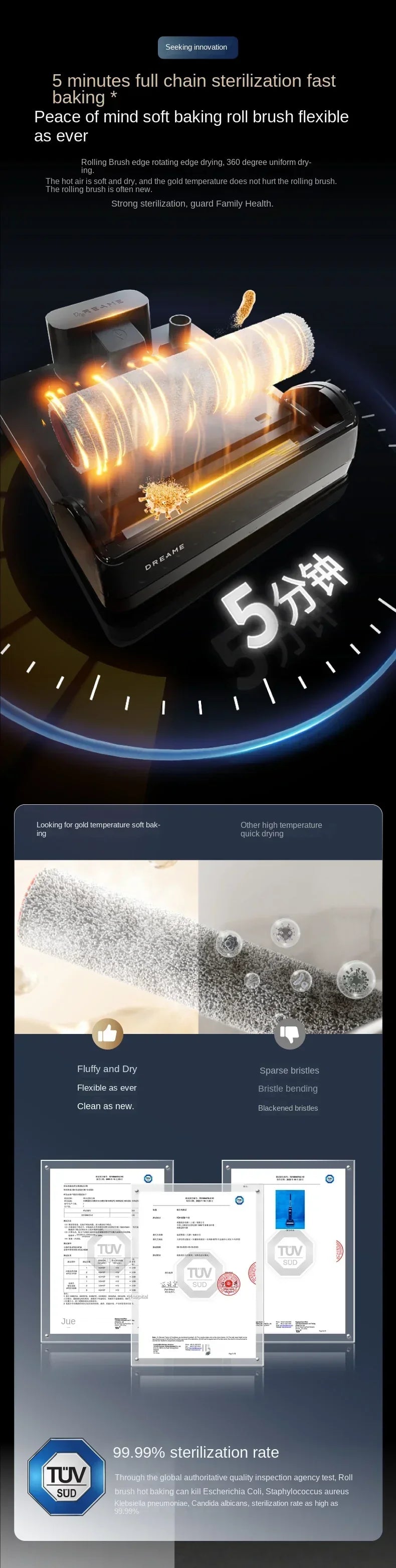 Dreame H30 Ultra Floor Scrubber, Hot Washing, Drying, Sterilizing, Lying Flat, Suction and Mopping, Integrated  Use