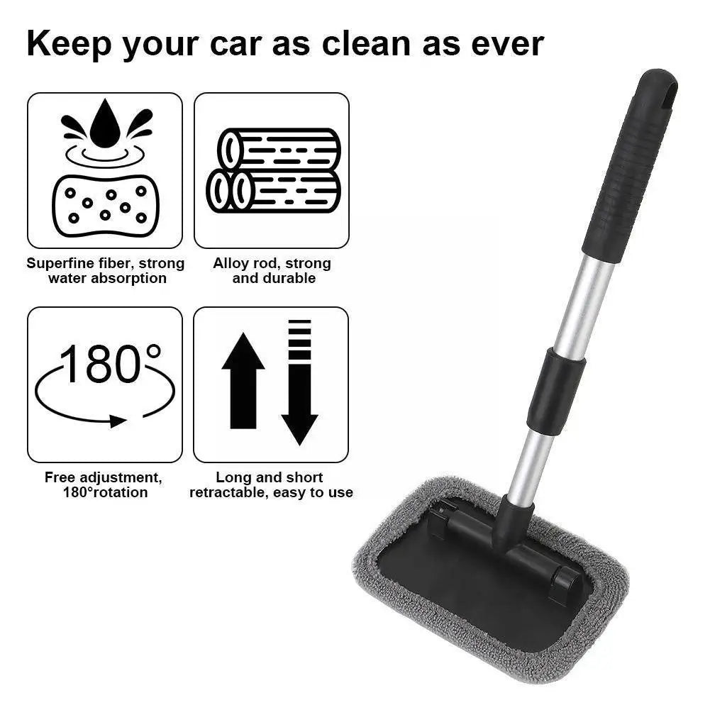 Car Mop Cleaning Windows Windshield Fog Cleaning Tool Washing Rag Window Wipe Home Office Duster Brush Auto Glass Cloth Cleaner