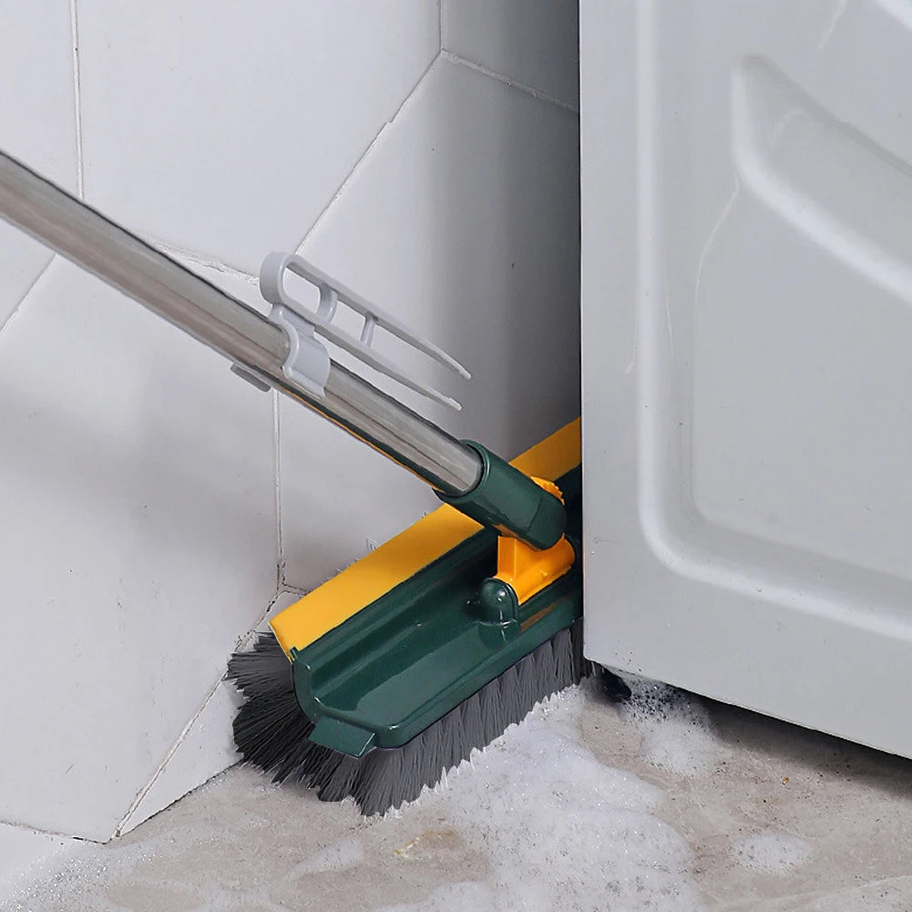 Floor Scrub Brush 3 in 1 Long Handle Removable Adjustable Wiper Broom Tools Tile Magic Squeegee Cleaning Kitchen Bathroom Brush