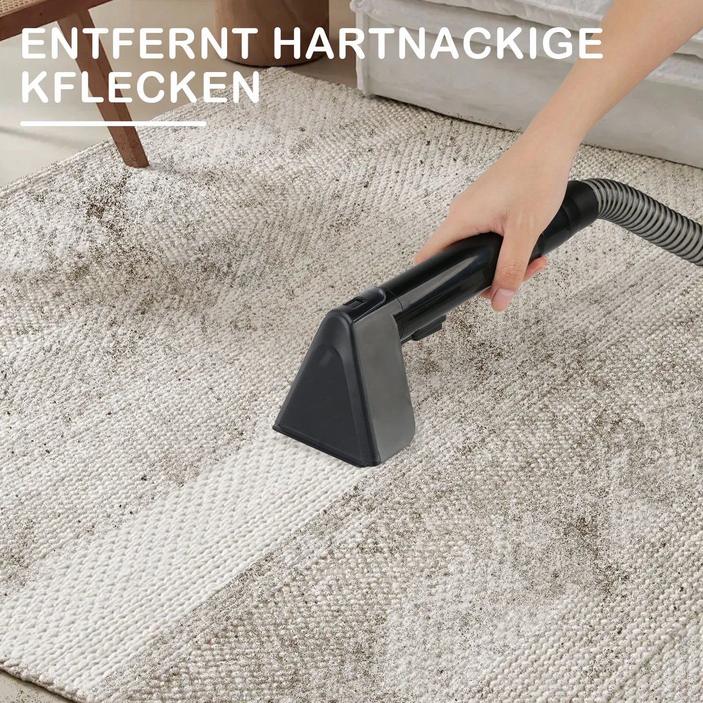 500W Handheld Carpet Cleaner 12Kpa Corded Spot Clean Machine Wet Fabric Carpet Floor Mats Sofa Cleaning with 3 cleaning heads