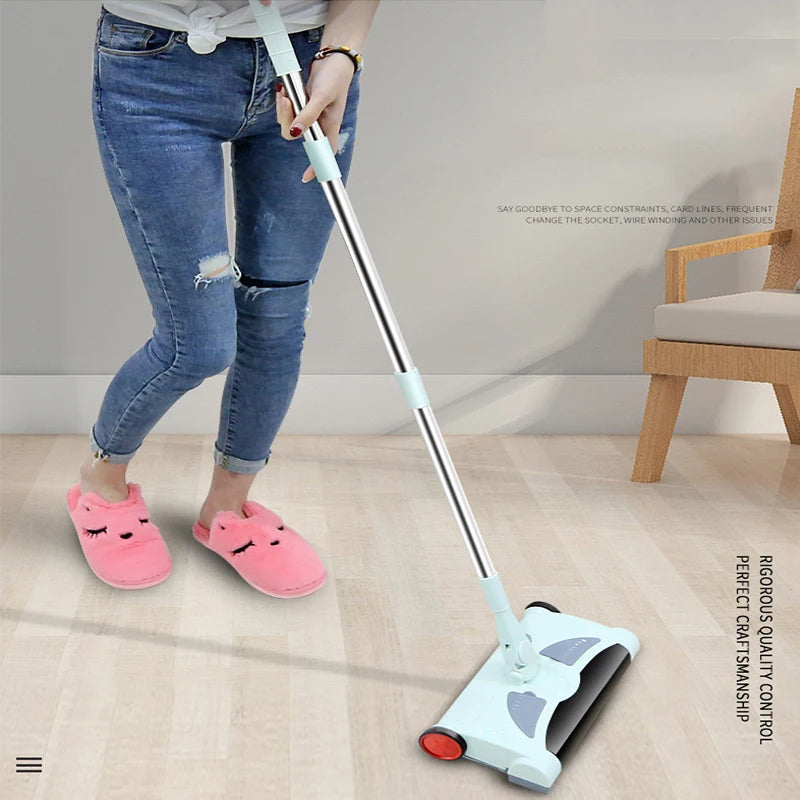 Newest Electric Floor Sweeper Cleaner Rechargeable Wireless Hand Push Vacuum Cleaner Household Mop Broom Machine