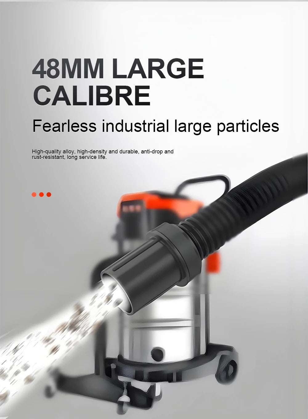 5400W Electric Vacuum Cleaner 60L High Power Wet and Dry Vacuum Cleaner Industrial Car Wash Shop Large Suction Seam Cleaner