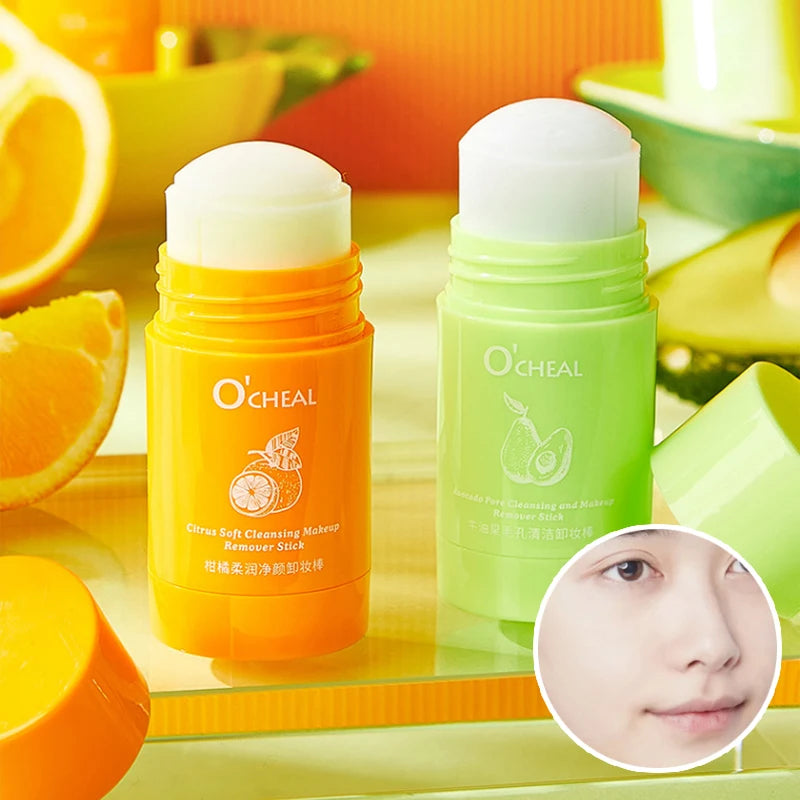 OCHEAL Avocado Cleansing Balm & Citrus Cleansing Stick - Gentle Makeup Remover, Suitable for Sensitive Skin,Cleansing cream