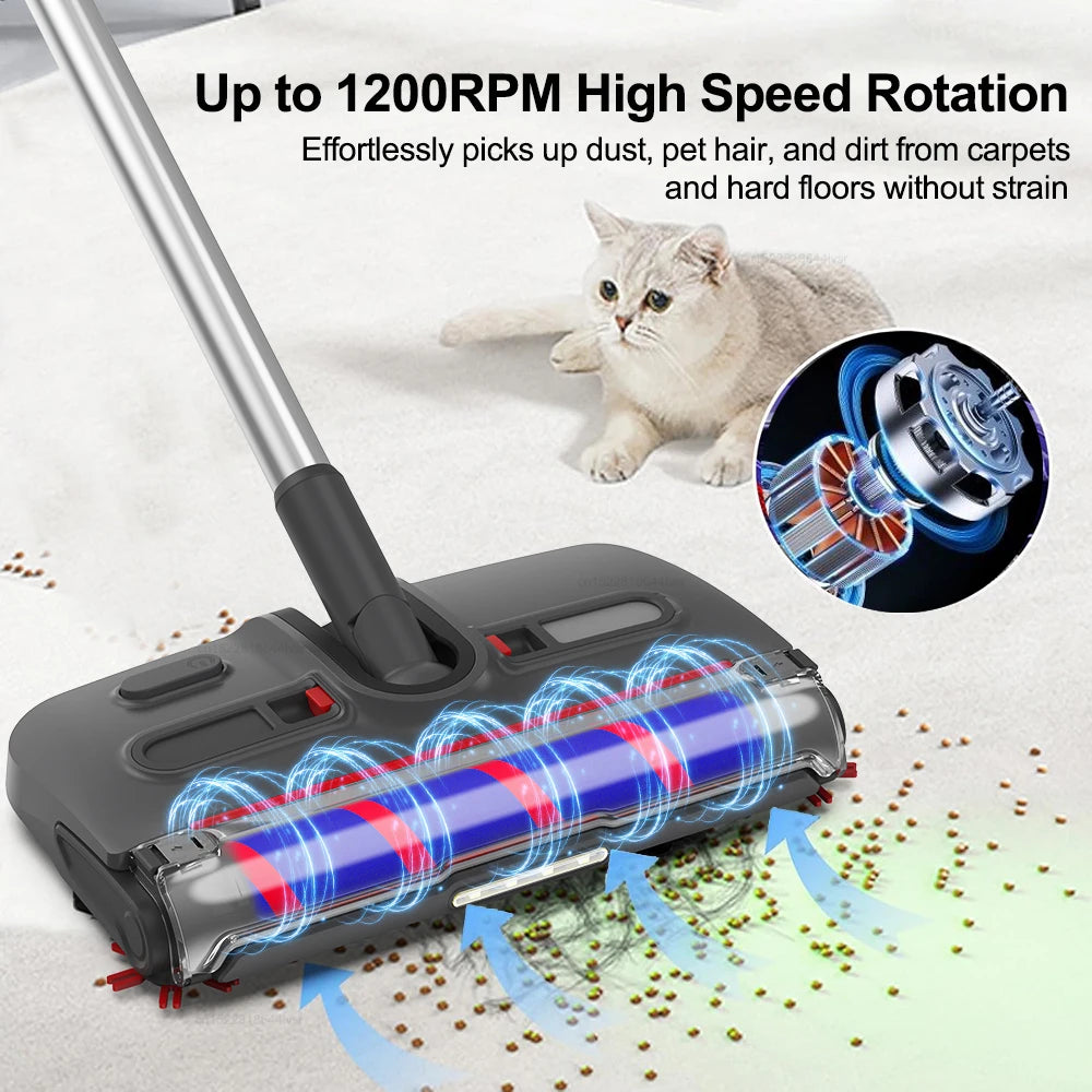 مكنسة وممسحة كهربائية لاسلكية 1200RPM قوية – Electric Wireless Handheld Spin Mop Cleaner 1200RPM