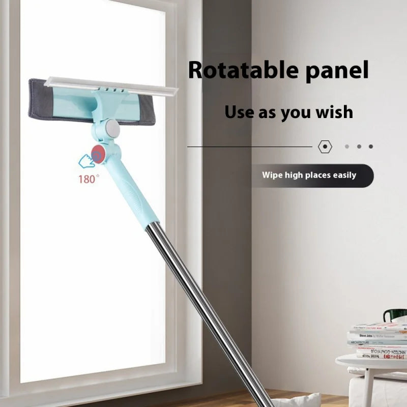 New Glass Cleaning Tool For Household Use Double-Sided Wiper Extended Window Wiper Rotating Glass Wiper Household Mop