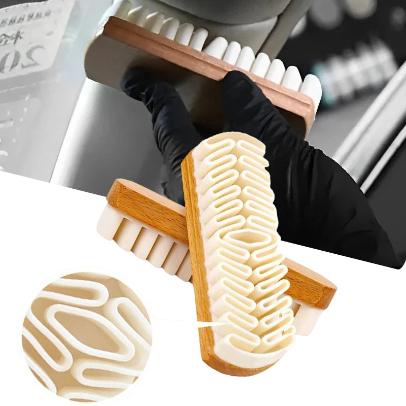 Car Interior Cleaning Brush Alcantara Suede Deerskin Plush Fabrics Beauty Care Brush Detailling Car Upholstery Clean Toosl