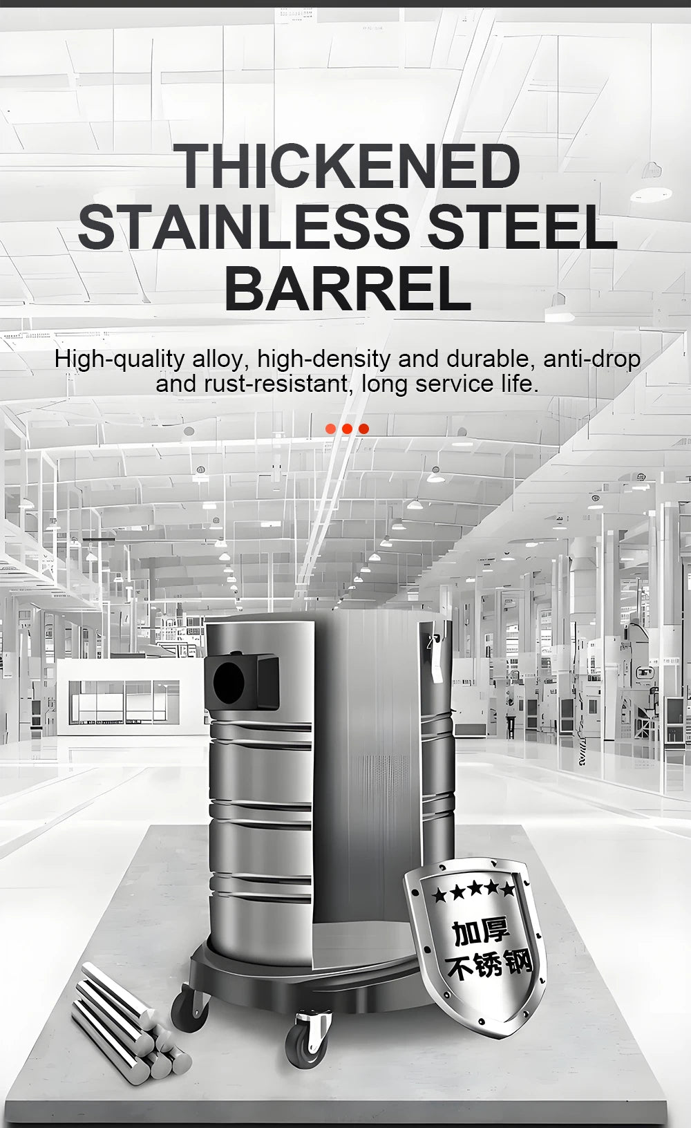 5400W Electric Vacuum Cleaner 60L High Power Wet and Dry Vacuum Cleaner Industrial Car Wash Shop Large Suction Seam Cleaner