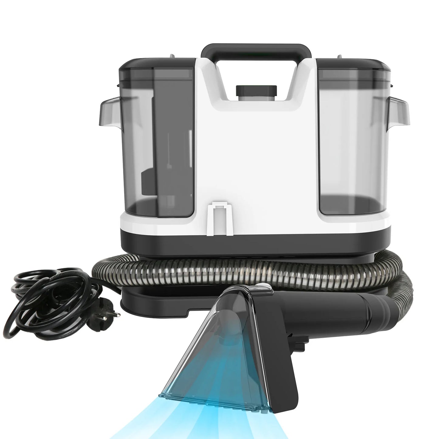 500W Handheld Carpet Cleaner 12Kpa Corded Spot Clean Machine Wet Fabric Carpet Floor Mats Sofa Cleaning with 3 cleaning heads