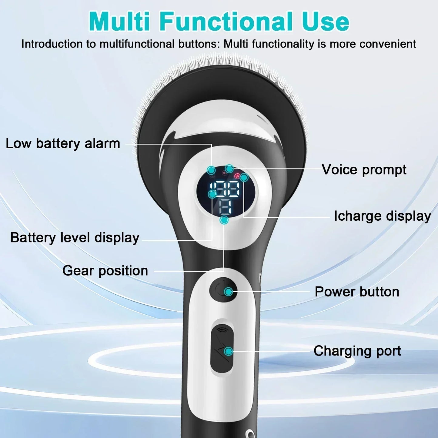 11 in 1 Electric Spin Scrubber Cordless Cleaning Brush Set with 9 Interchangeable Heads for Bathroom Kitchen Car