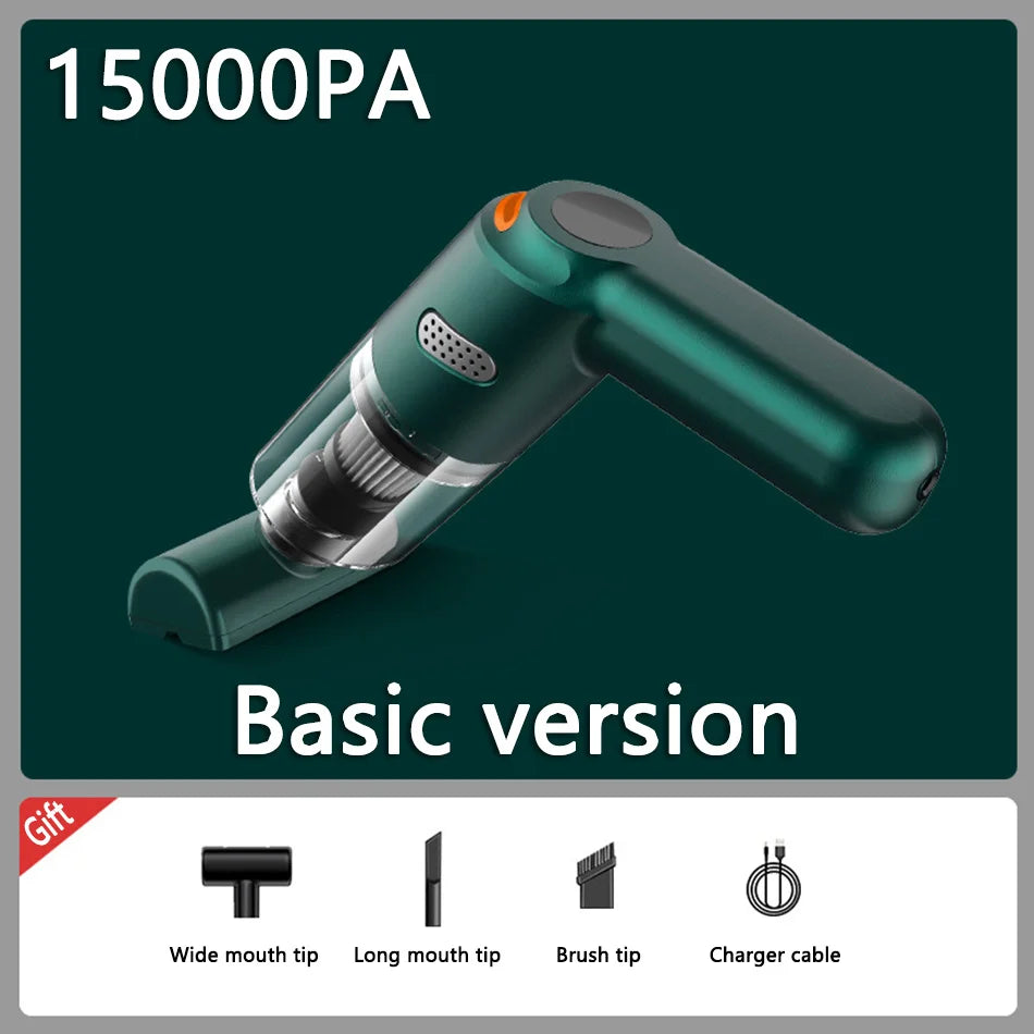 15000PA USB Charging Wireless Home Vacuum Cleaner 120W Portable Cleaning Appliance Mini Wet and Dry Vacuum Cleaner Household Car