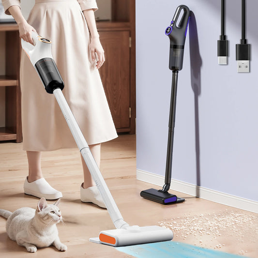 Portable Cordless Handheld Vacuum, Rechargeable, Cyclonic Suction for Car/Office/Home - Powerful & Lightweight